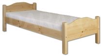 Dřevěná postel 128 jednolůžko z borovice výběr šířky