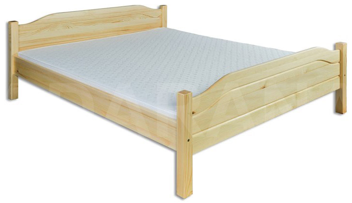 Dřevěná manželská postel 101 z borovice šířka 120 - 200 cm