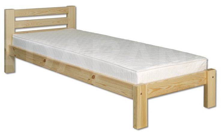 Levná dřevěná postel 127 jednolůžko z borovice
