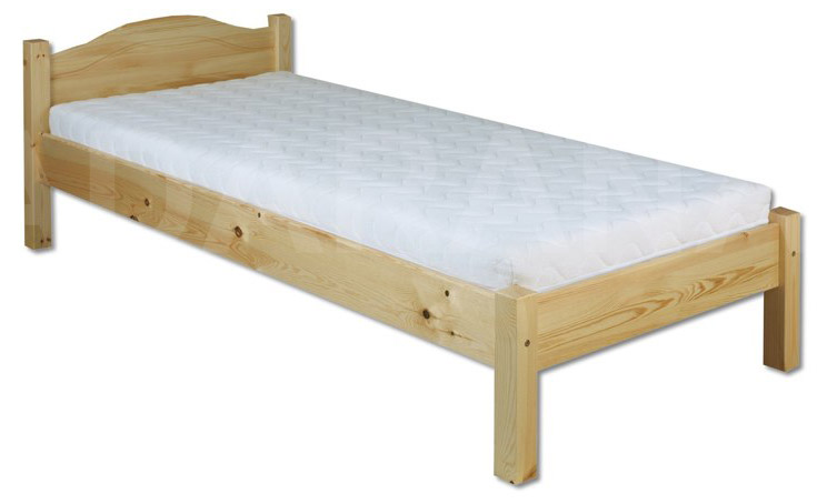Dřevěná postel 124 jednolůžko z borovicového masivu