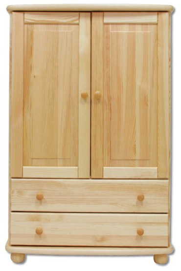 Dřevěná šatní skříň vysoká 125 cm KD155 masiv borovice