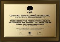 Certificate of Business Credibility 2010