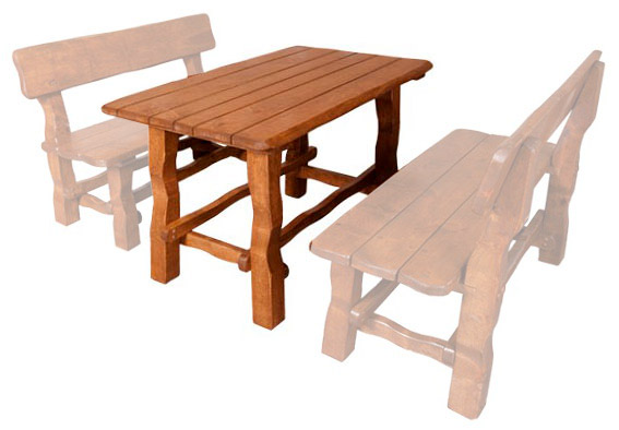 Zahradní stůl MO211 z olšového dřeva šířka 120 cm