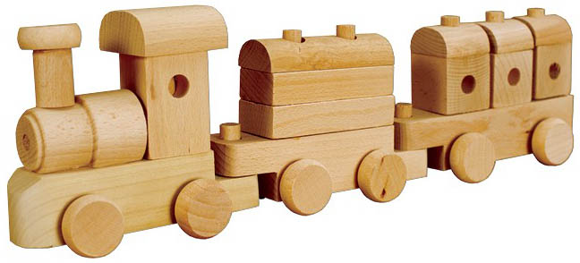 Dřevěná hračka vláček AD116