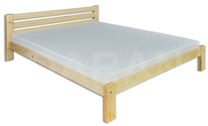 Dřevěná manželská postel 105 z borovicového masivu 200 cm