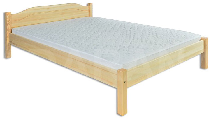 Manželská postel 106 z borovicového dřeva 160 cm