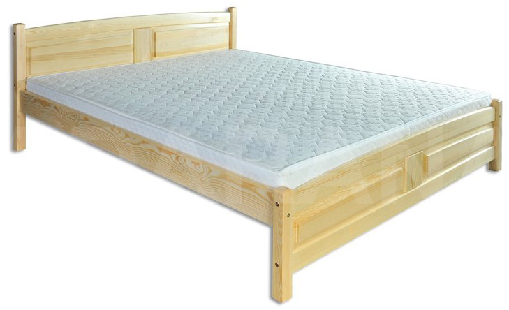 Manželská postel 104 z borovicového dřeva 200 cm