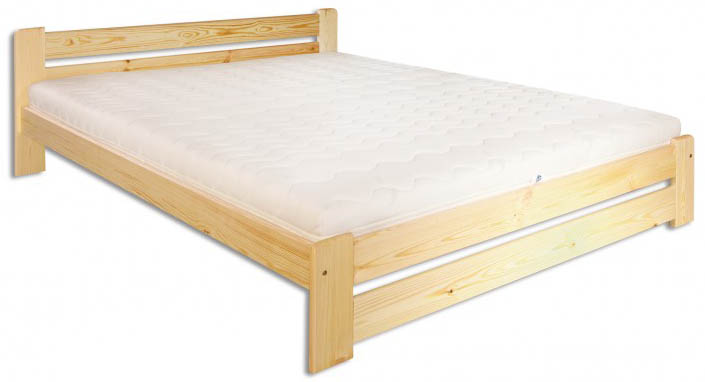 Levná dřevěná manželská postel 118 z borovice 180 cm