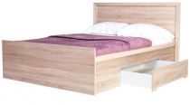 Manželská postel s úložným prostorem Finezja F21 dub sonoma