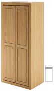 Pevně smontovaná dřevěná šatní skříň 401 buk s tyčí šířka 90 cm