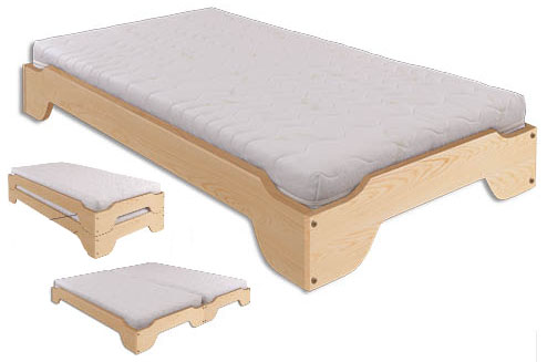 Dřevěná stohovatelná postel 138 z masivu 90 x 200 cm