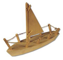 Dřevěná hračka plachetnice AD108