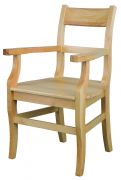 Dřevěná židle s područkami KT115 masiv borovice