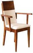 Polstrovaná židle 170 z masivního dřeva s područkami buk
