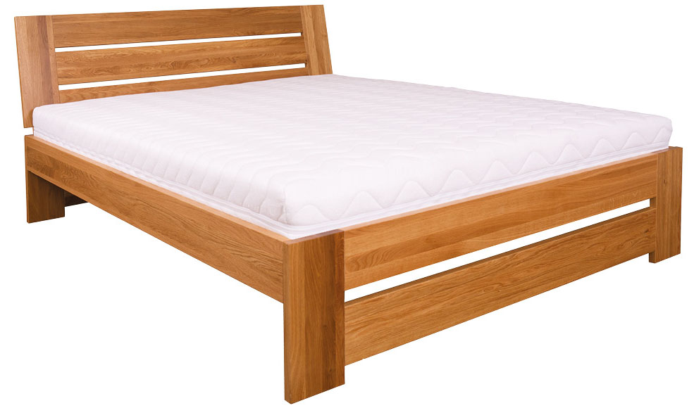 Dřevěná manželská postel LK292 masiv dub