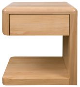 Moderní dřevěný noční stolek 220 se zaoblenými hranami masiv dub