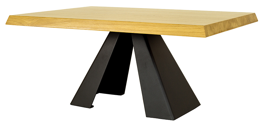 Industriální konferenční stolek Loft ST371 dubové dřevo / kov
