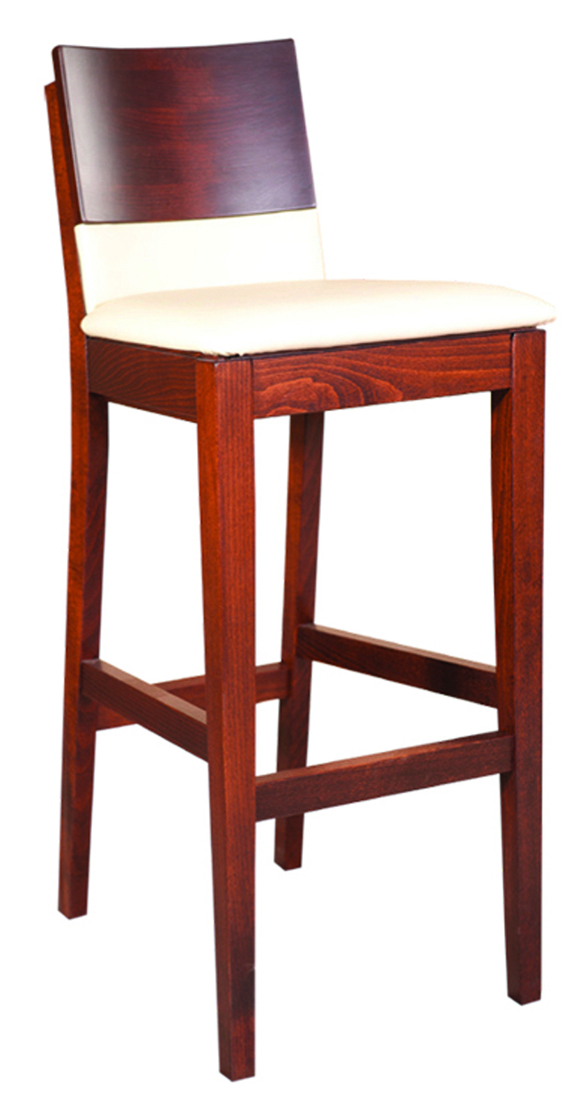 Barová dubová polstrovaná židle 392 výška 106 cm