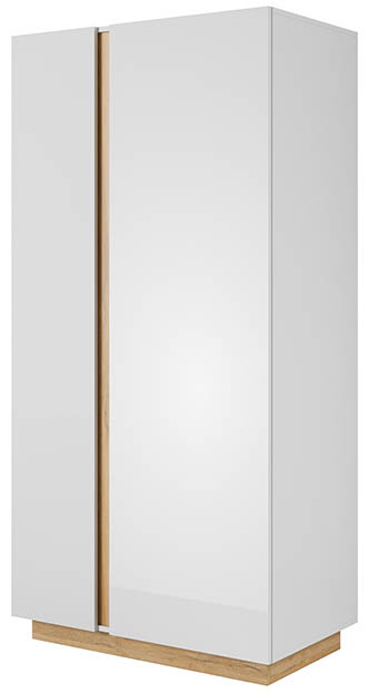 Šatní skříň Marco bílý lesk systém snadného otvírání 97 cm