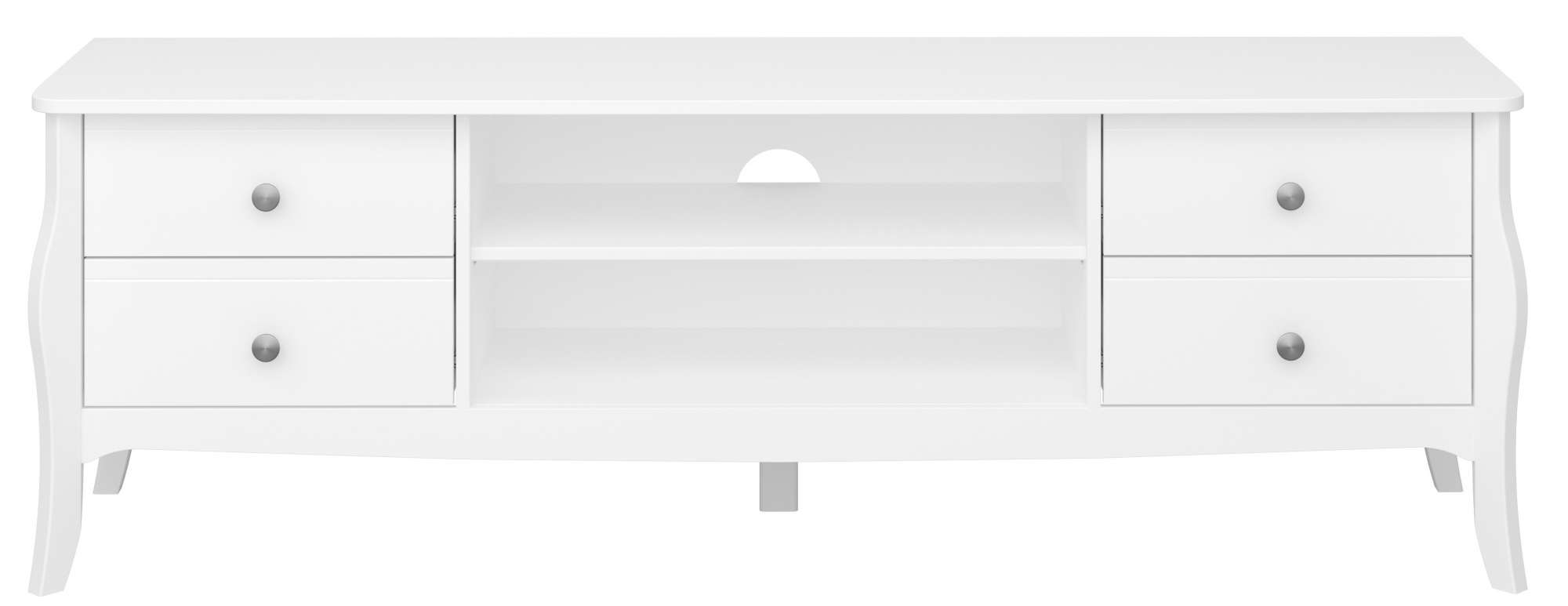 Bílý televizní stolek Baroque 721 se čtyřmi zásuvkami šířka 160 cm