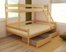 Dětská patrová postel rozšířeným spodním lůžkem PPS 002