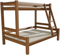 Patrová postel s rozšířeným spodním lůžkem 140 cm PPS 004