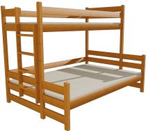 Patrová postel s rozšířeným spodním lůžkem 120 cm PPS 003