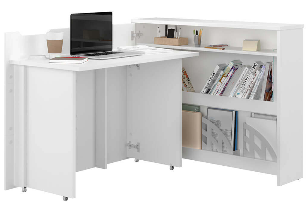 Skládací psací stůl Work Concept barva alpská bílá