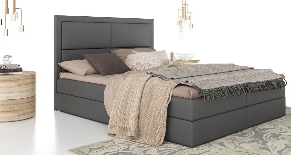 Čalouněná manželská postel Giglio s matrací a úložným prostorem 140 - 200 cm