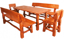 Zahradní sestava MO212 s lavicemi a křesly olšové dřevo