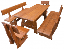 Zahradní sestava MO268 ze smrkového dřeva stůl lavice a židle