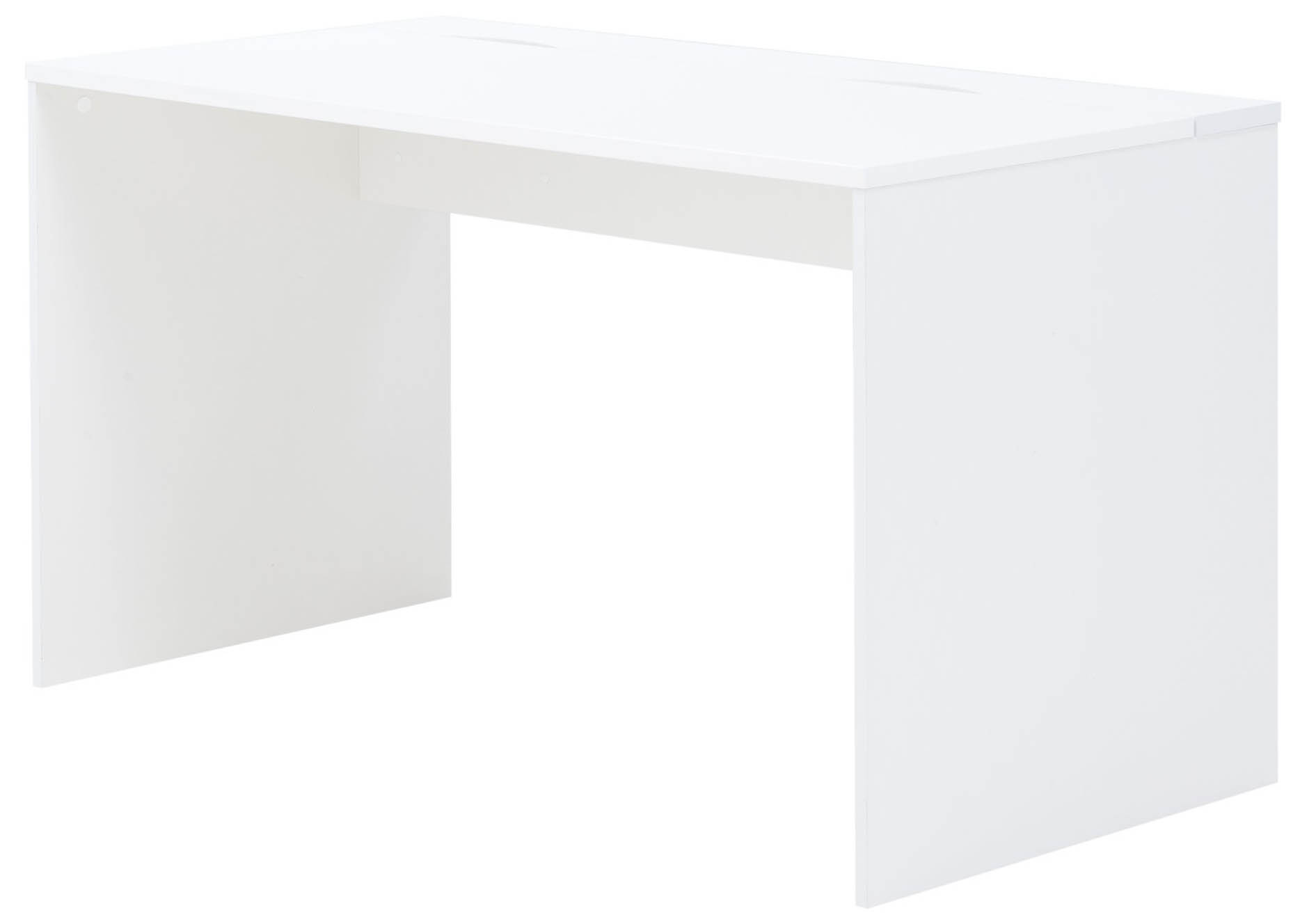 Bílý psací stůl s prostorem na psací potřeby Remax 12 bílý lesk