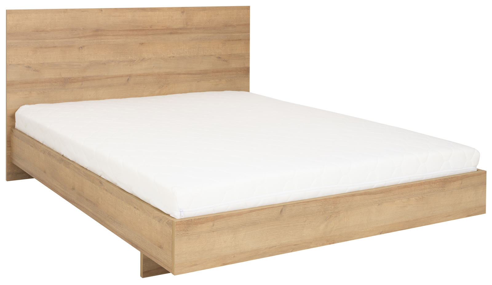 Manželská postel Noma N08 160 x 200 cm dub Riviera / bílá