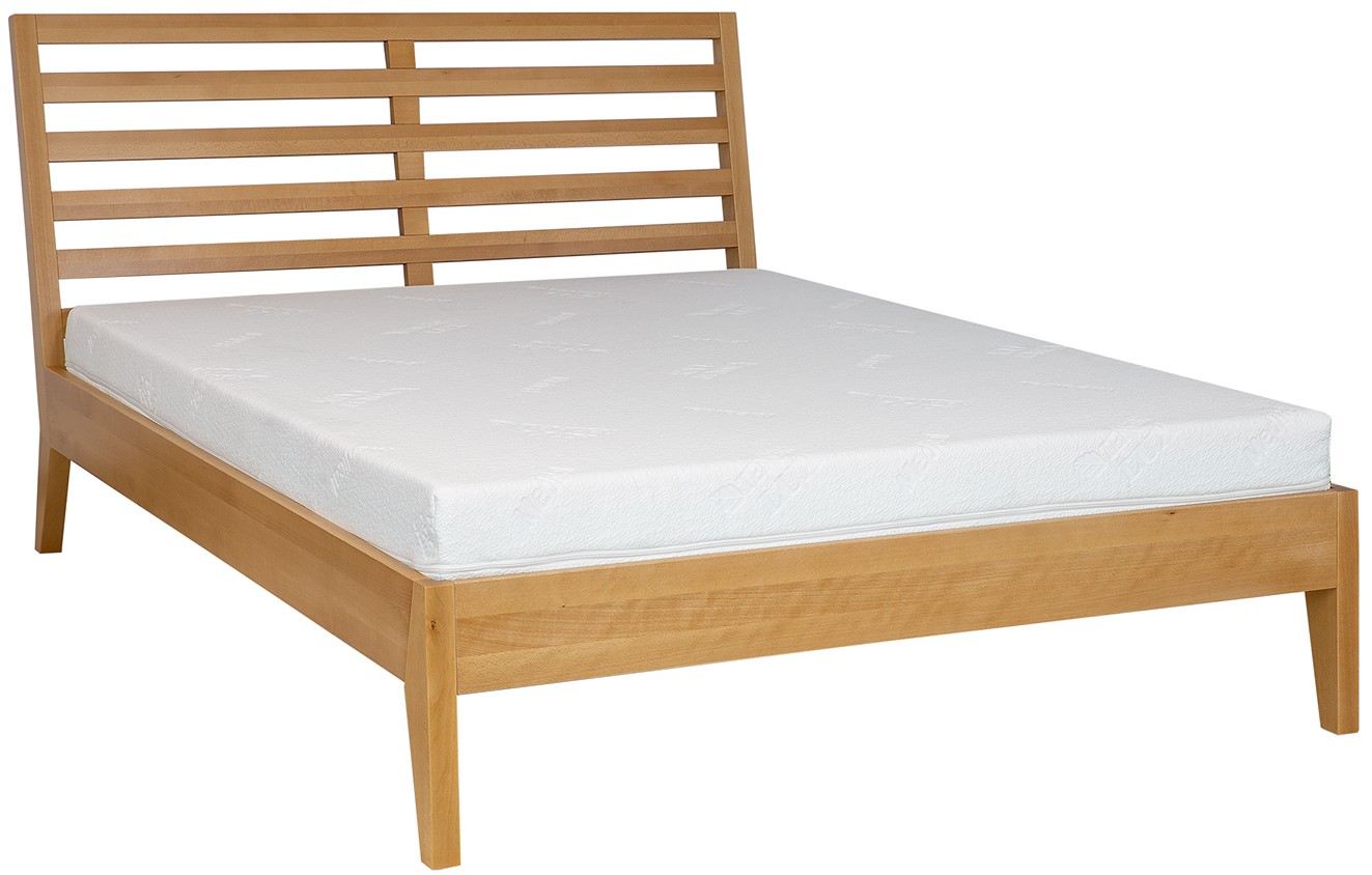 Dřevěná manželská postel LK165 bukové dřevo 120 - 180 cm